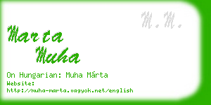 marta muha business card